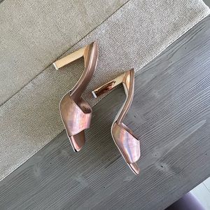 Nine West- Neon Sleek Slide Sandal in rose gold2- Size 8M